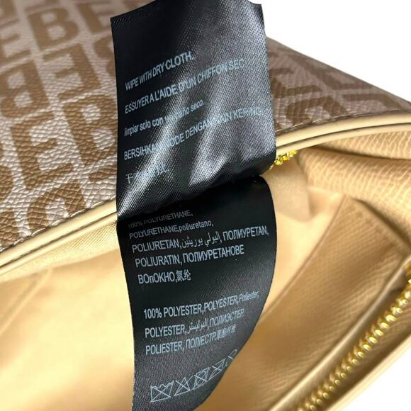 Bebe Ashley Logo Print Tote Bag Tan Handbag Purse XL Large School Work - Picture 12 of 16